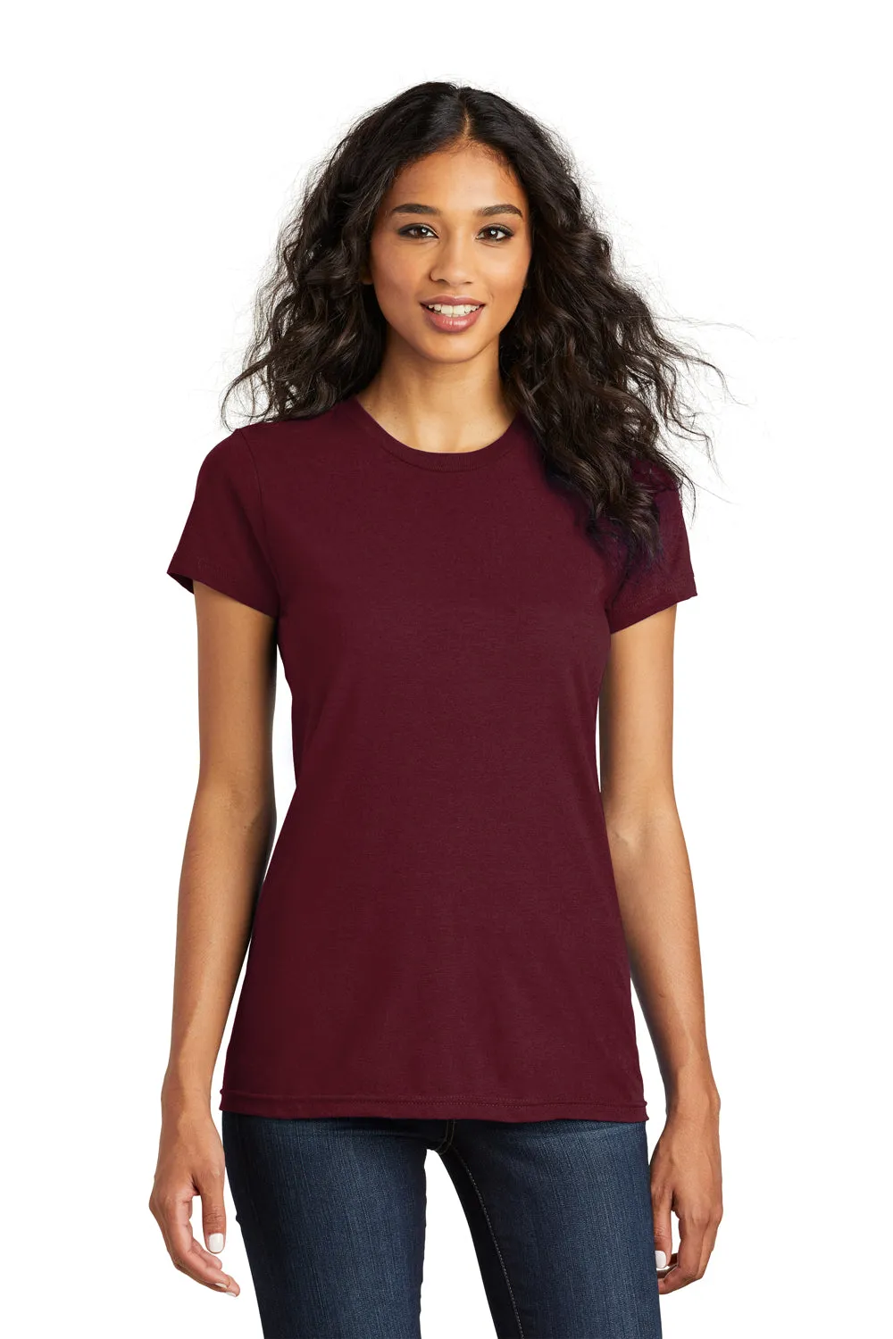 District Womens The Concert Short Sleeve Crewneck T-Shirt - Maroon - Closeout  Buy new Clothing District
