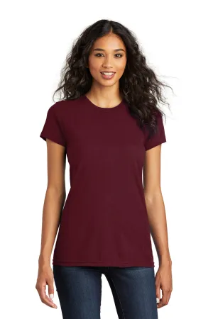 District Womens The Concert Short Sleeve Crewneck T-Shirt - Maroon - Closeout  Buy new Clothing District