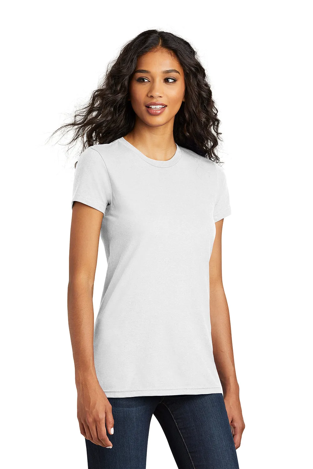 District Womens The Concert Short Sleeve Crewneck T-Shirt - White  Buy new Clothing District
