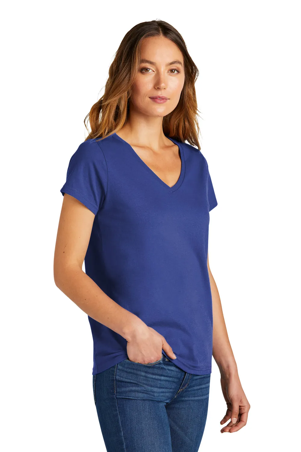 District Womens The Concert Short Sleeve V-Neck T-Shirt - Deep Royal Blue  Buy new Clothing District