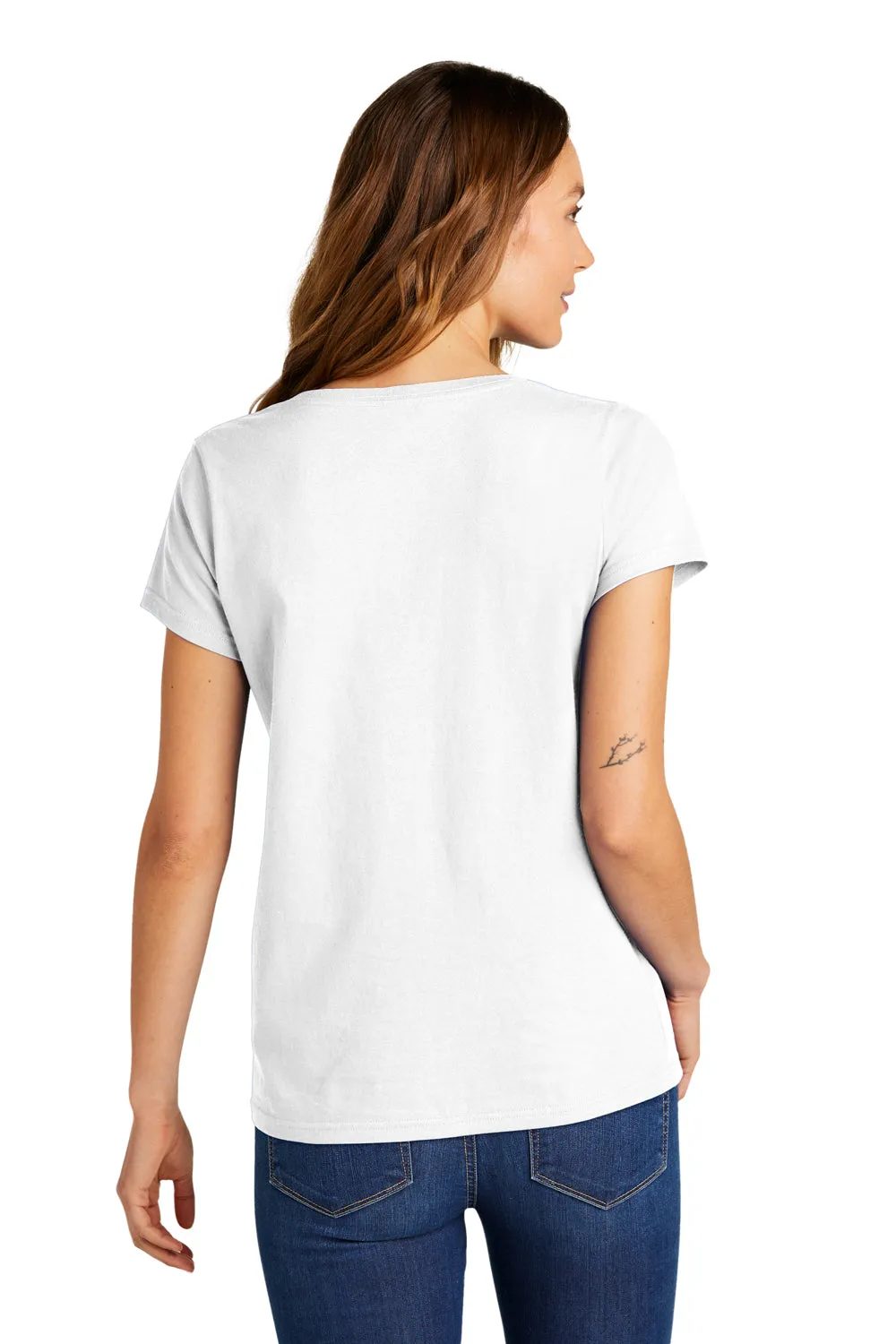 District Womens The Concert Short Sleeve V-Neck T-Shirt - White  Buy new Clothing District