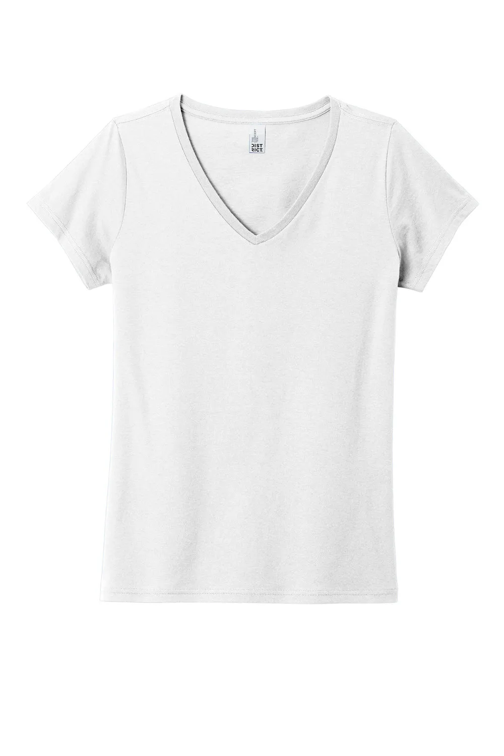 District Womens The Concert Short Sleeve V-Neck T-Shirt - White  Buy new Clothing District