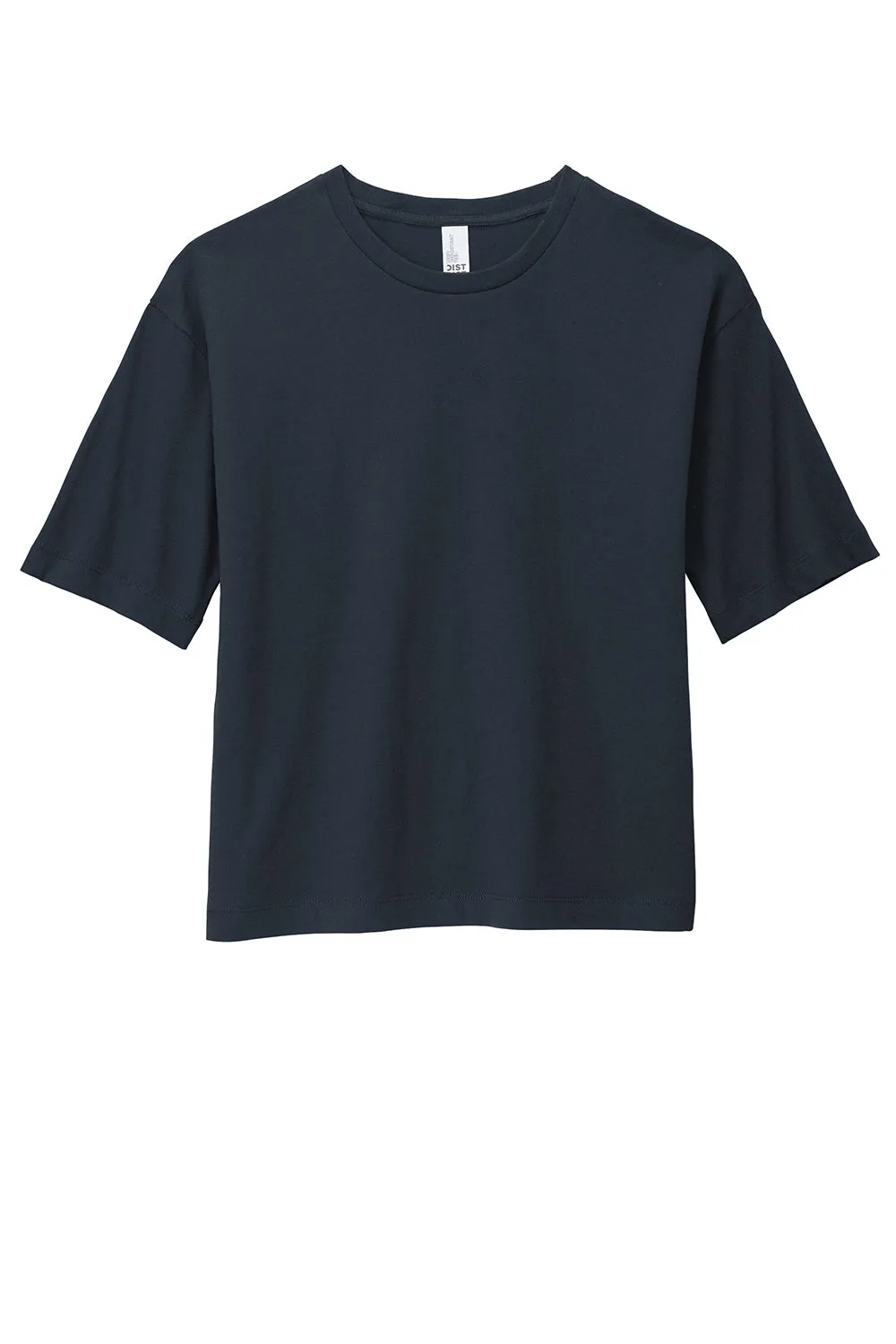 District Womens Very Important Boxy Short Sleeve Crewneck T-Shirt - New Navy Blue - Closeout  Buy new Clothing District