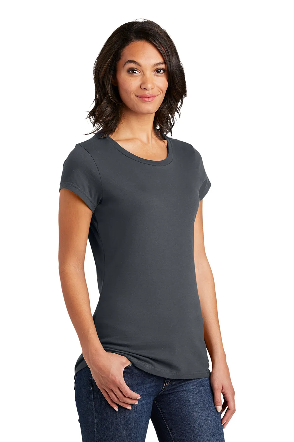 District Womens Very Important Short Sleeve Crewneck T-Shirt - Charcoal Grey - Closeout  Buy new Clothing District