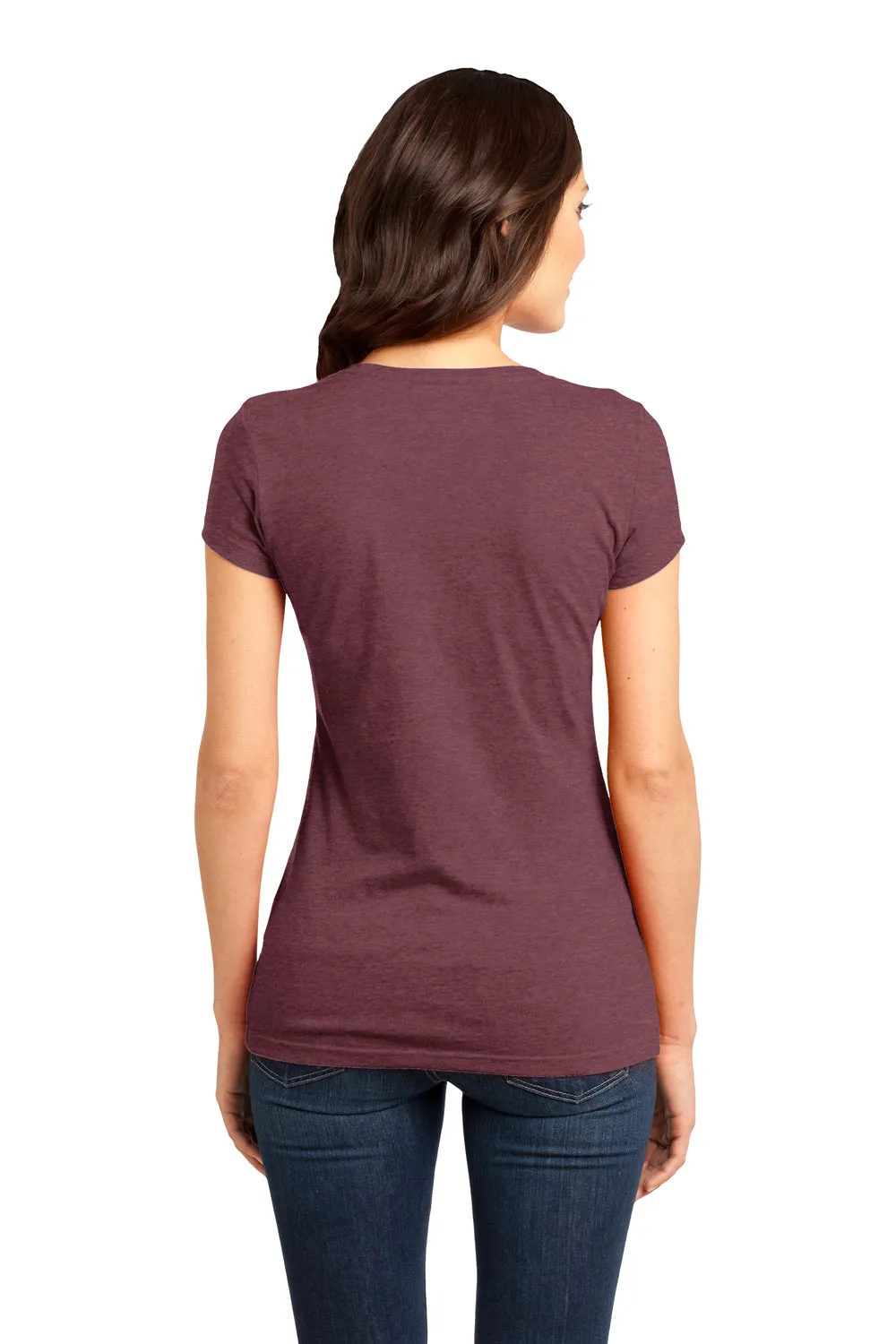 District Womens Very Important Short Sleeve Crewneck T-Shirt - Heather Cardinal Red - Closeout  Buy new Clothing District