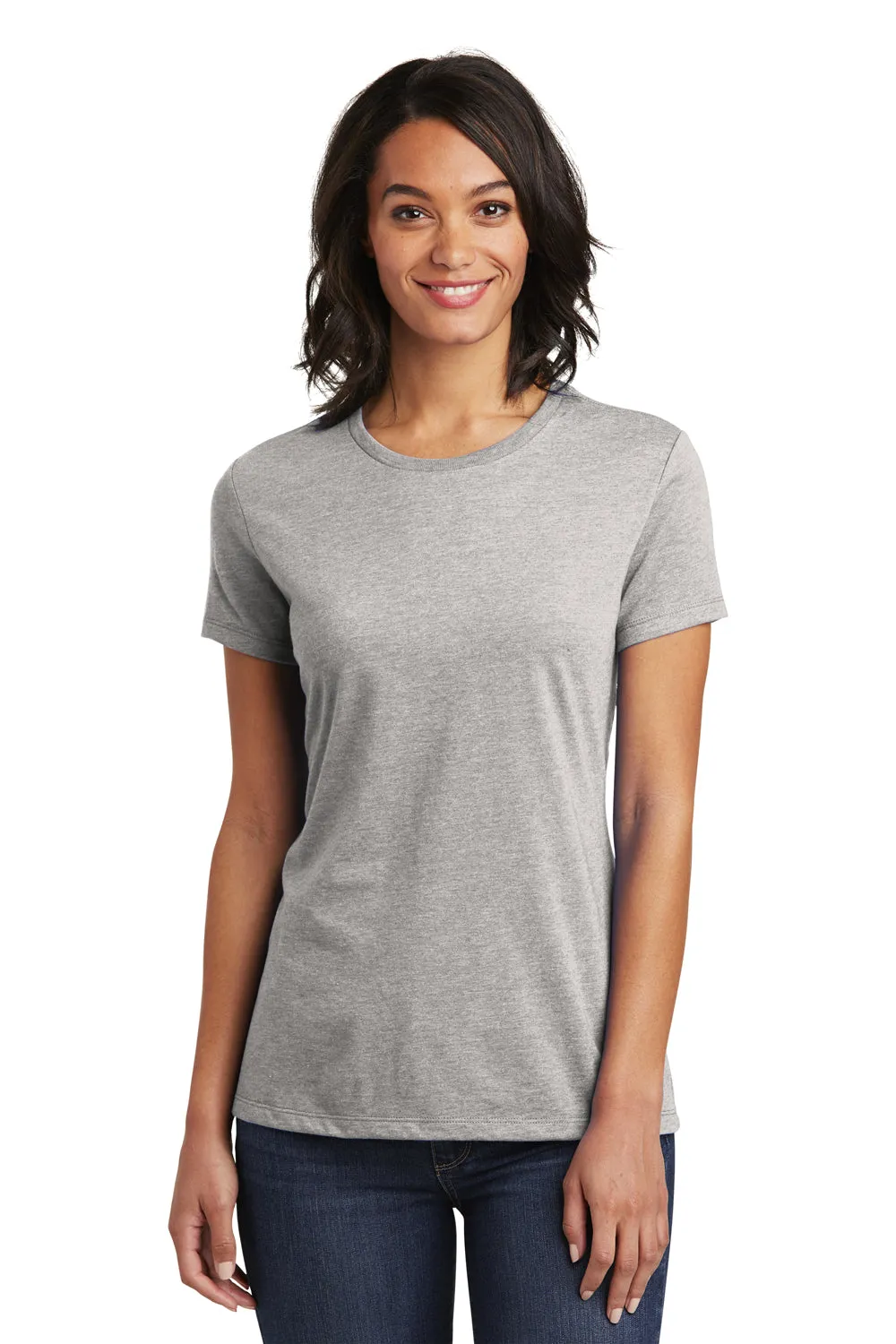 District Womens Very Important Short Sleeve Crewneck T-Shirt - Heather Light Grey  Buy new Clothing District