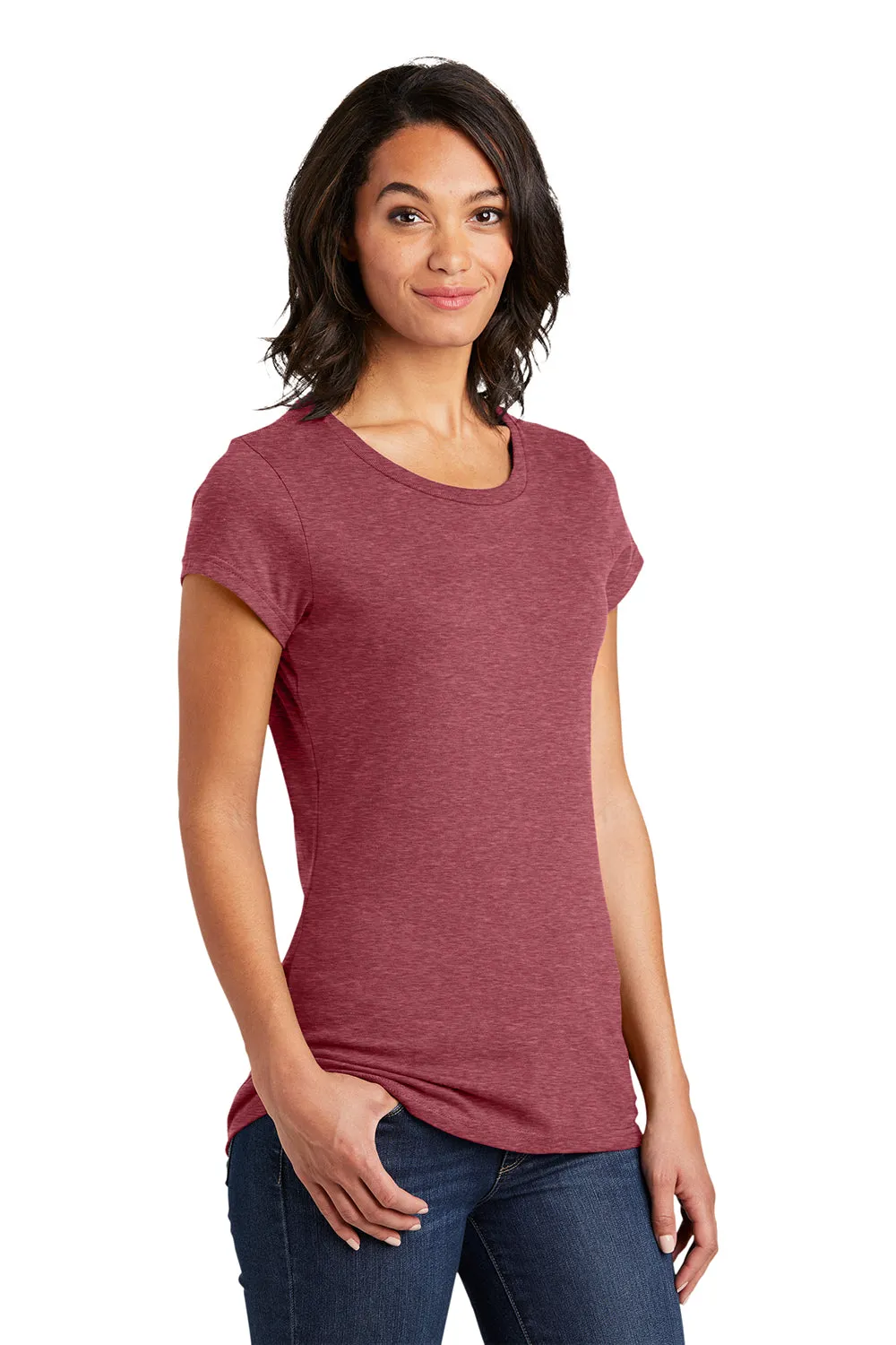 District Womens Very Important Short Sleeve Crewneck T-Shirt - Heather Red - Closeout  Buy new Clothing District