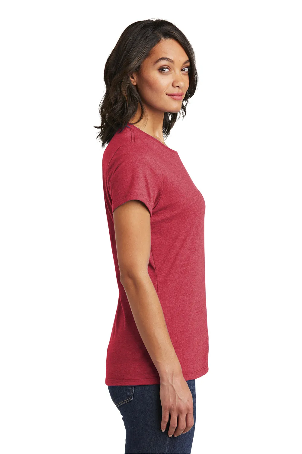 District Womens Very Important Short Sleeve Crewneck T-Shirt - Heather Red - Closeout  Buy new Clothing District