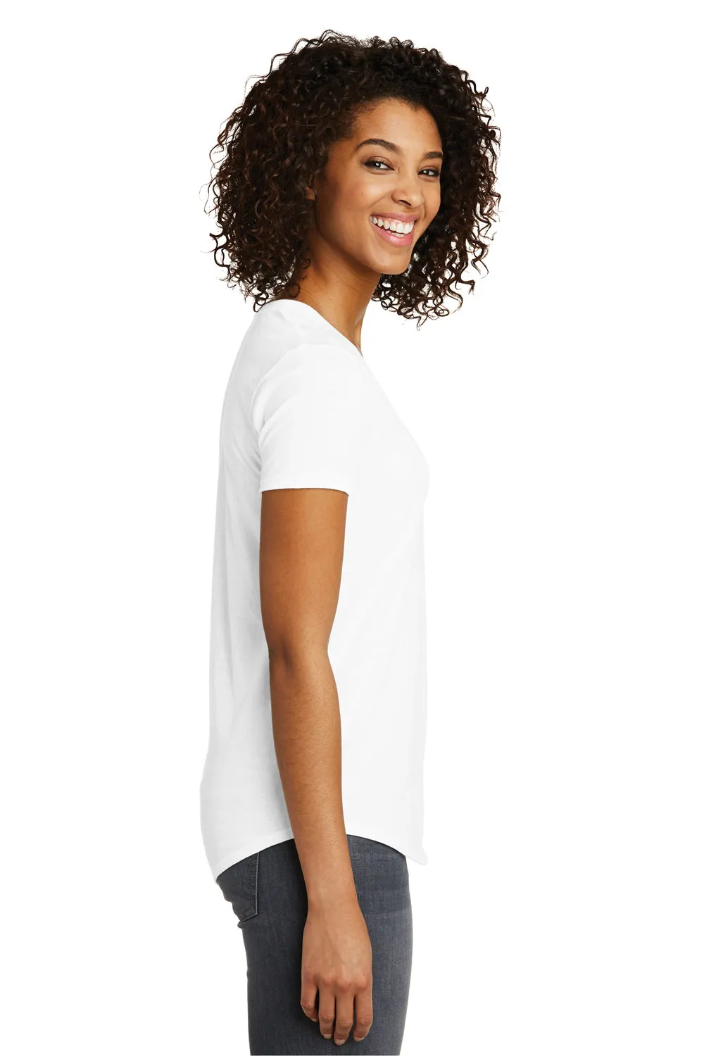 District Womens Very Important Short Sleeve Crewneck T-Shirt - White - Closeout  Buy new Clothing District