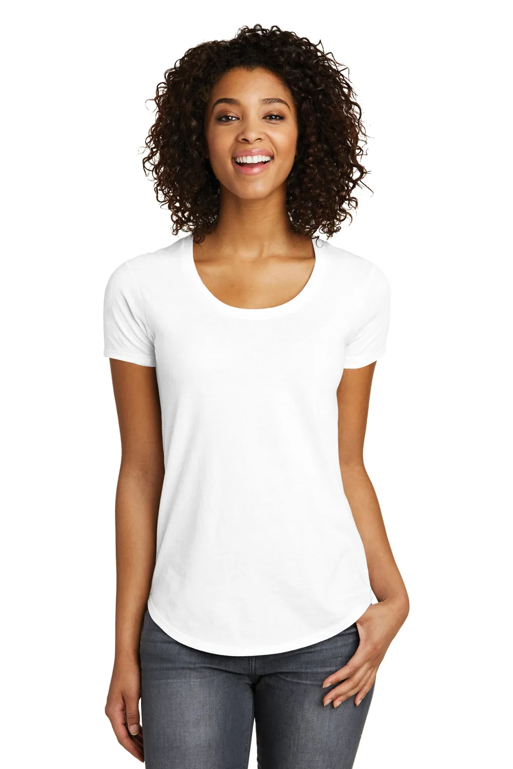 District Womens Very Important Short Sleeve Crewneck T-Shirt - White - Closeout  Buy new Clothing District
