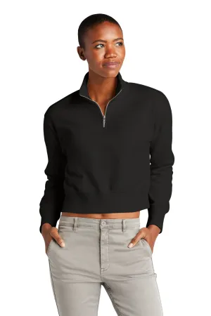 District Womens V.I.T. Fleece 1/4 Zip Sweatshirt - Black  Buy new Clothing District
