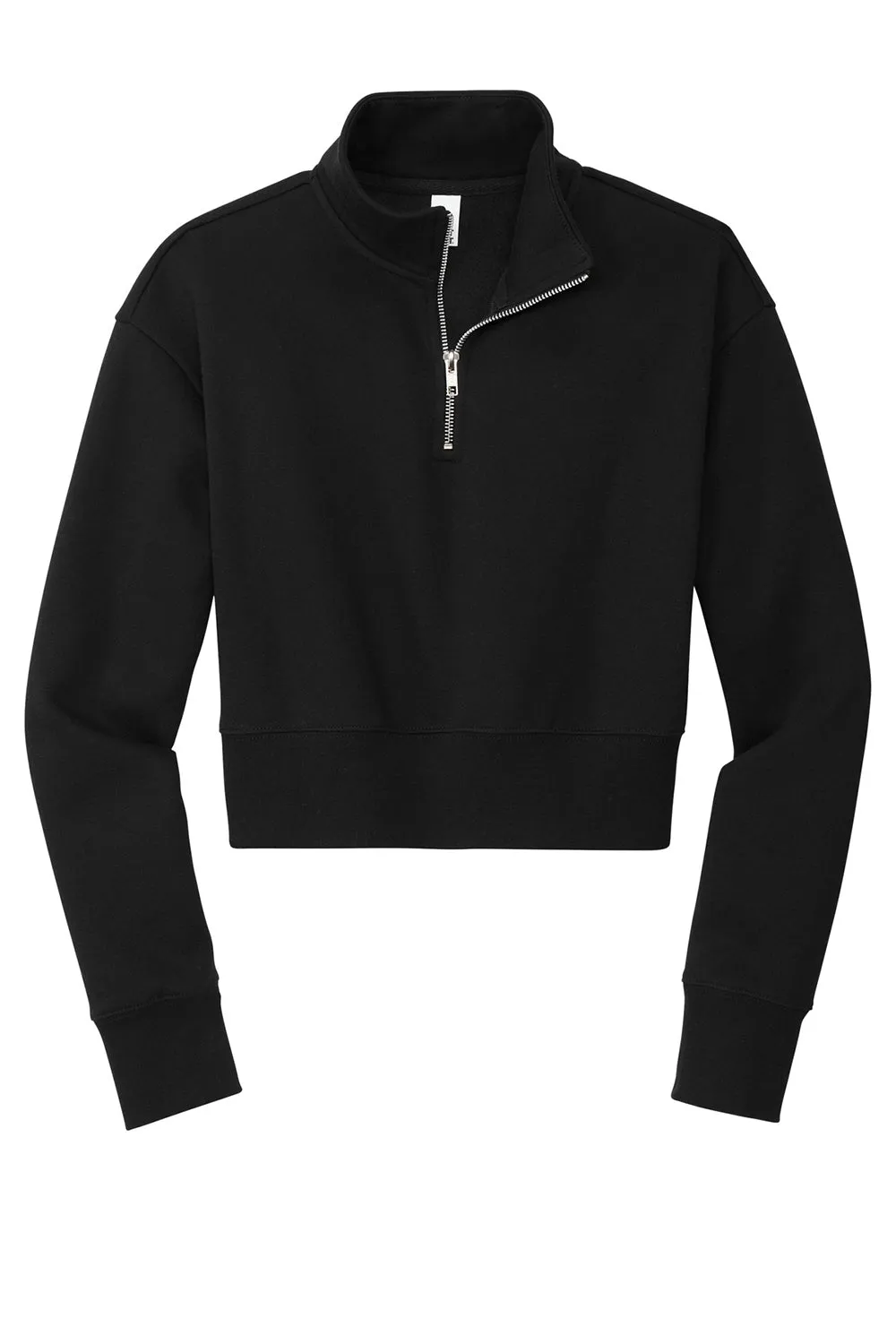 District Womens V.I.T. Fleece 1/4 Zip Sweatshirt - Black  Buy new Clothing District