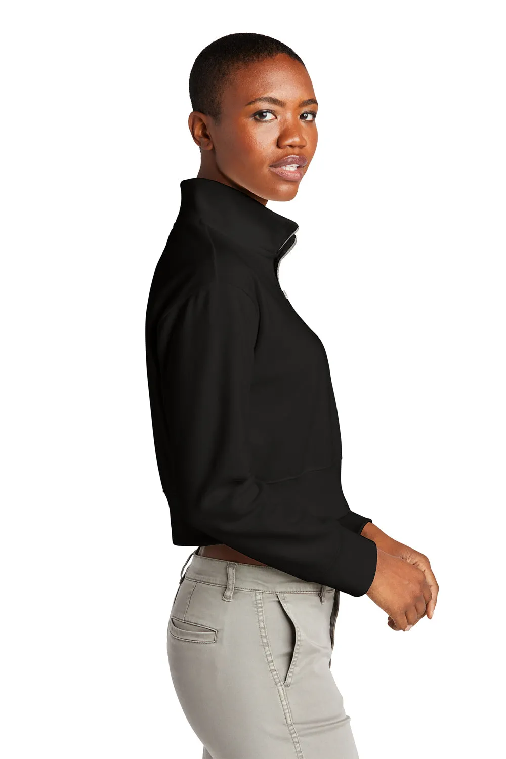 District Womens V.I.T. Fleece 1/4 Zip Sweatshirt - Black  Buy new Clothing District