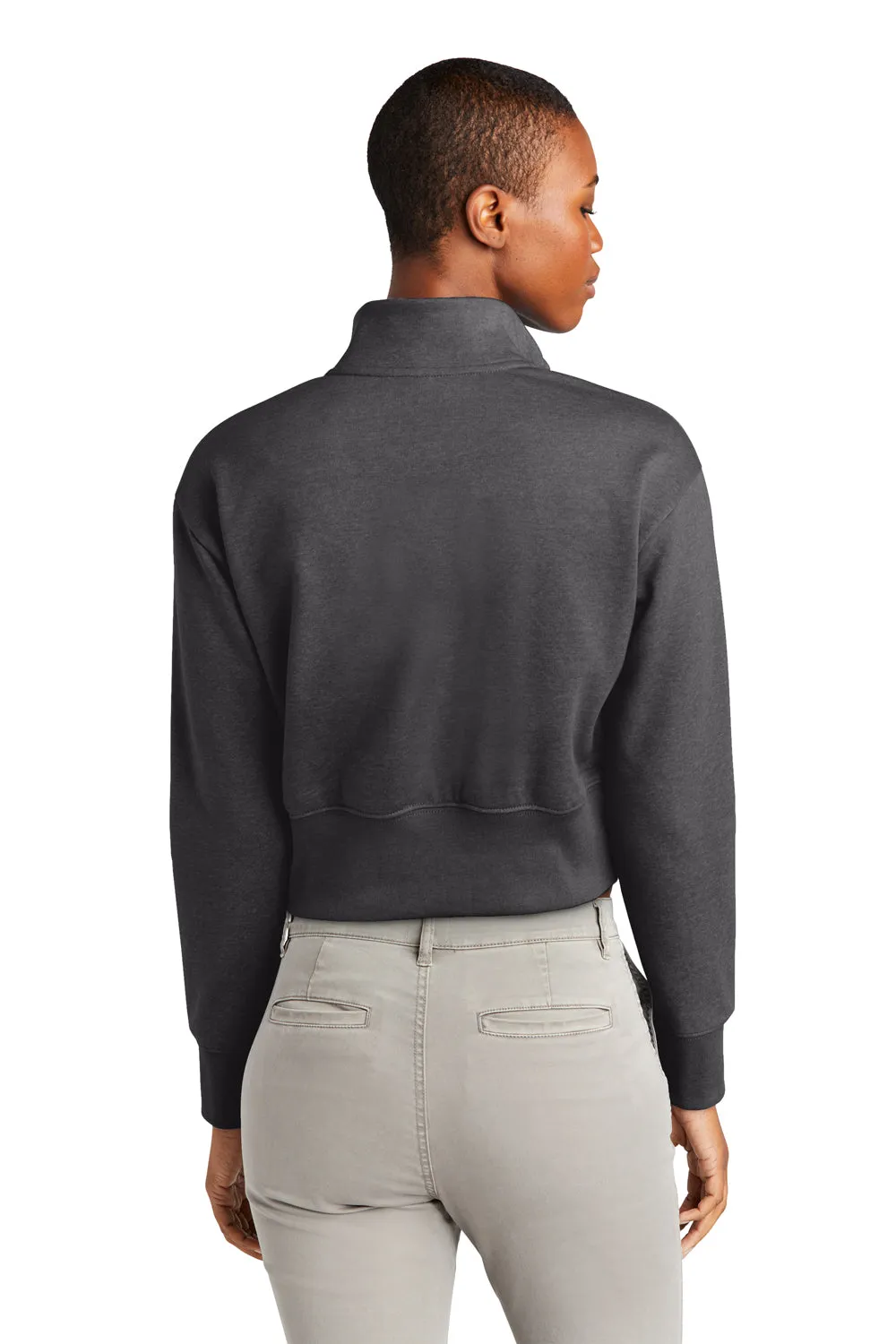 District Womens V.I.T. Fleece 1/4 Zip Sweatshirt - Heather Charcoal Grey  Buy new Clothing District