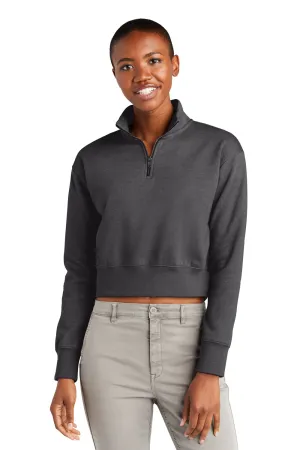 District Womens V.I.T. Fleece 1/4 Zip Sweatshirt - Heather Charcoal Grey  Buy new Clothing District