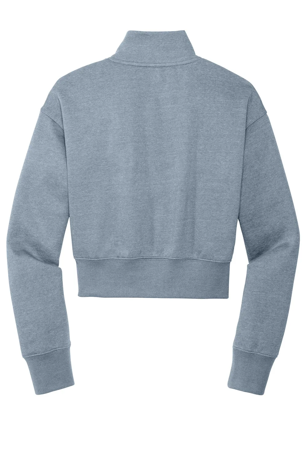 District Womens V.I.T. Fleece 1/4 Zip Sweatshirt - Heather Flint Blue  Buy new Clothing District