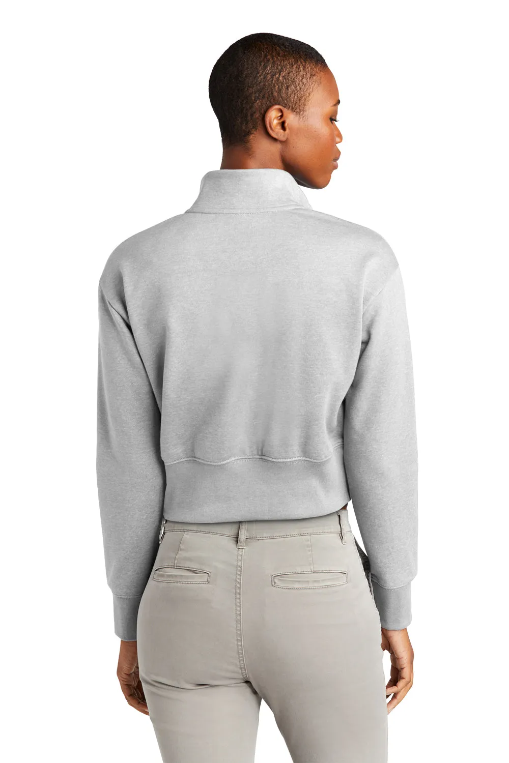 District Womens V.I.T. Fleece 1/4 Zip Sweatshirt - Heather Light Grey  Buy new Clothing District