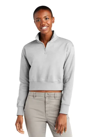 District Womens V.I.T. Fleece 1/4 Zip Sweatshirt - Heather Light Grey  Buy new Clothing District