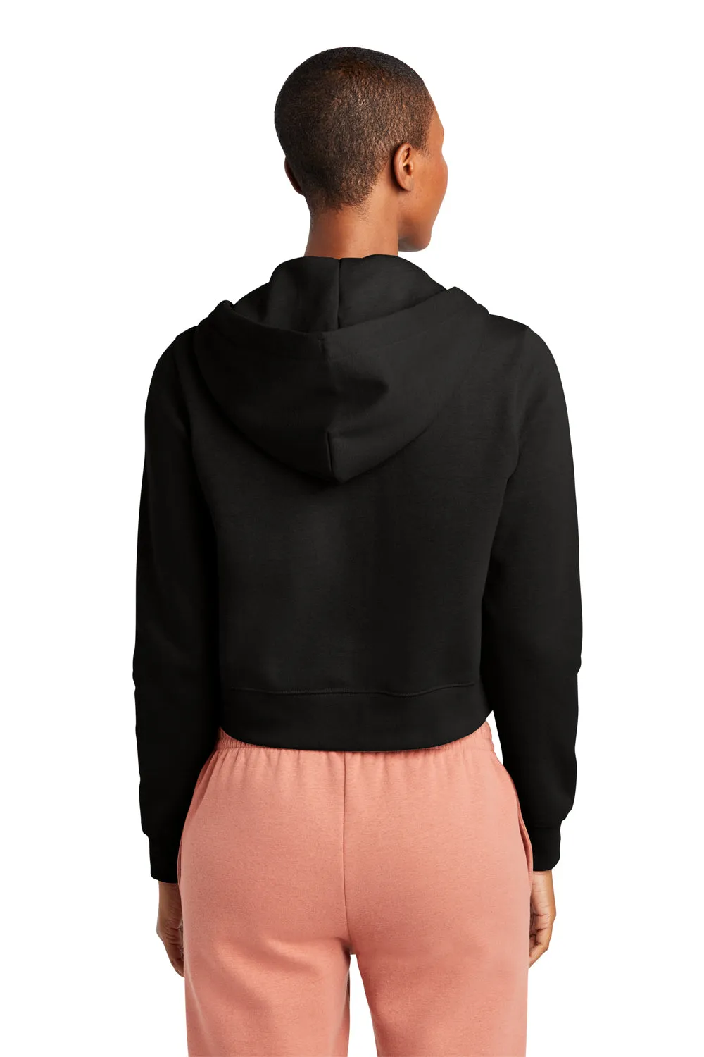 District Womens V.I.T. Fleece Full Zip Hooded Sweatshirt Hoodie w/ Pockets - Black  Buy new Clothing District
