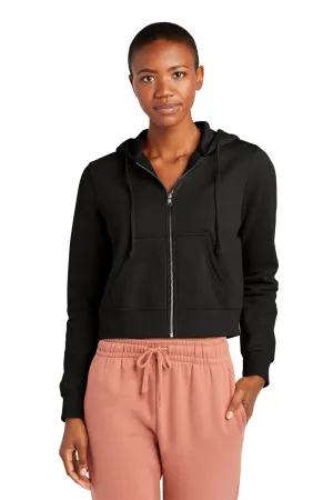 District Womens V.I.T. Fleece Full Zip Hooded Sweatshirt Hoodie w/ Pockets - Black  Buy new Clothing District