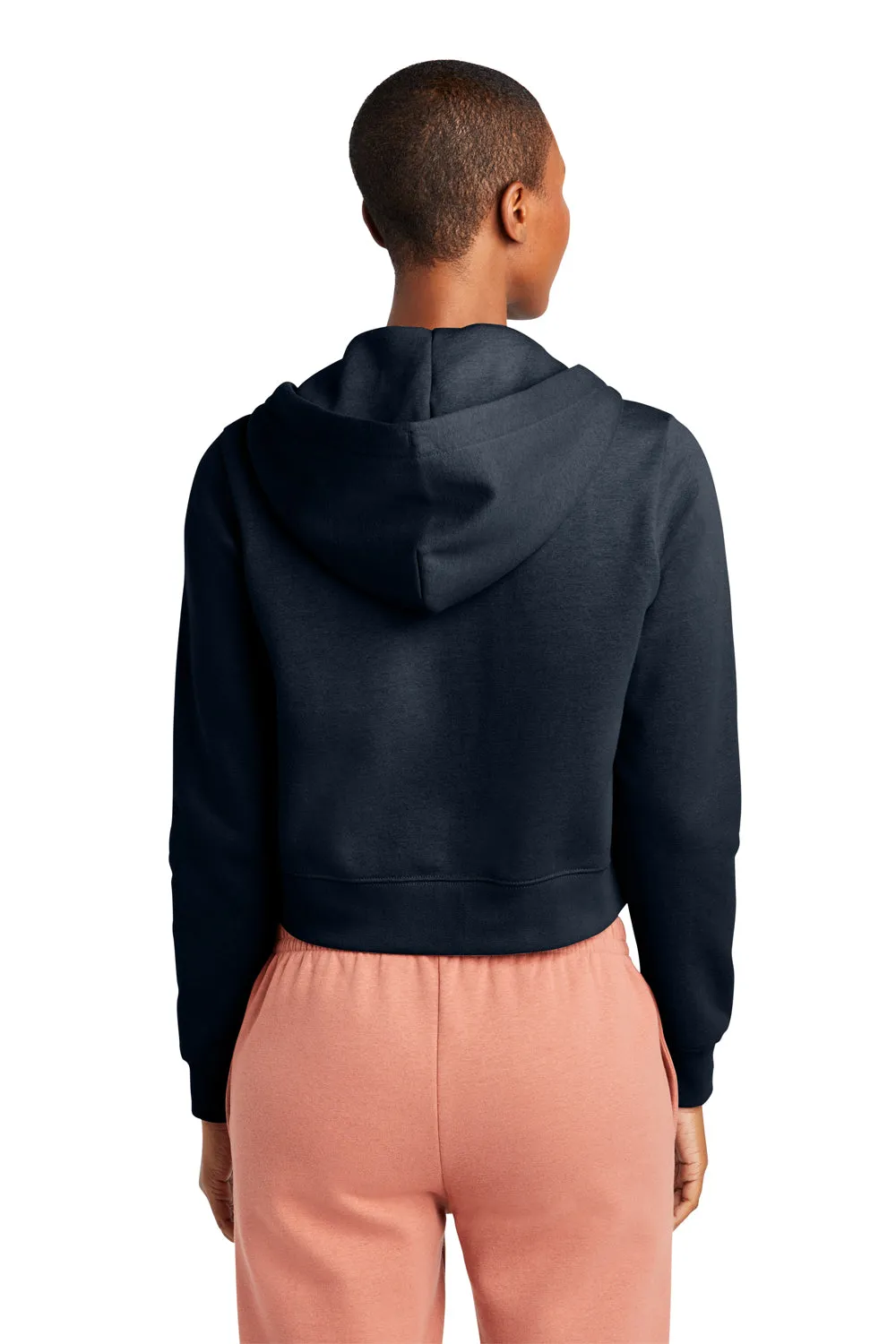 District Womens V.I.T. Fleece Full Zip Hooded Sweatshirt Hoodie w/ Pockets - New Navy Blue  Buy new Clothing District