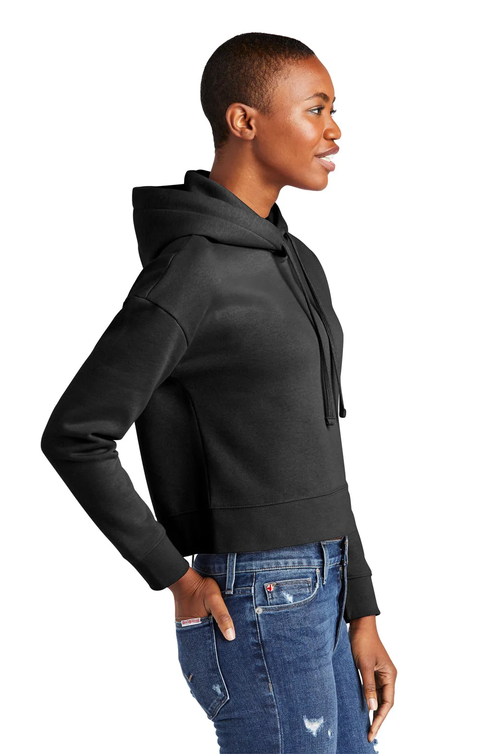 District Womens V.I.T. Fleece Hooded Sweatshirt Hoodie - Black  Buy new Clothing District