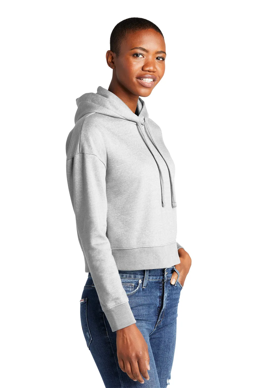 District Womens V.I.T. Fleece Hooded Sweatshirt Hoodie - Heather Light Grey  Buy new Clothing District