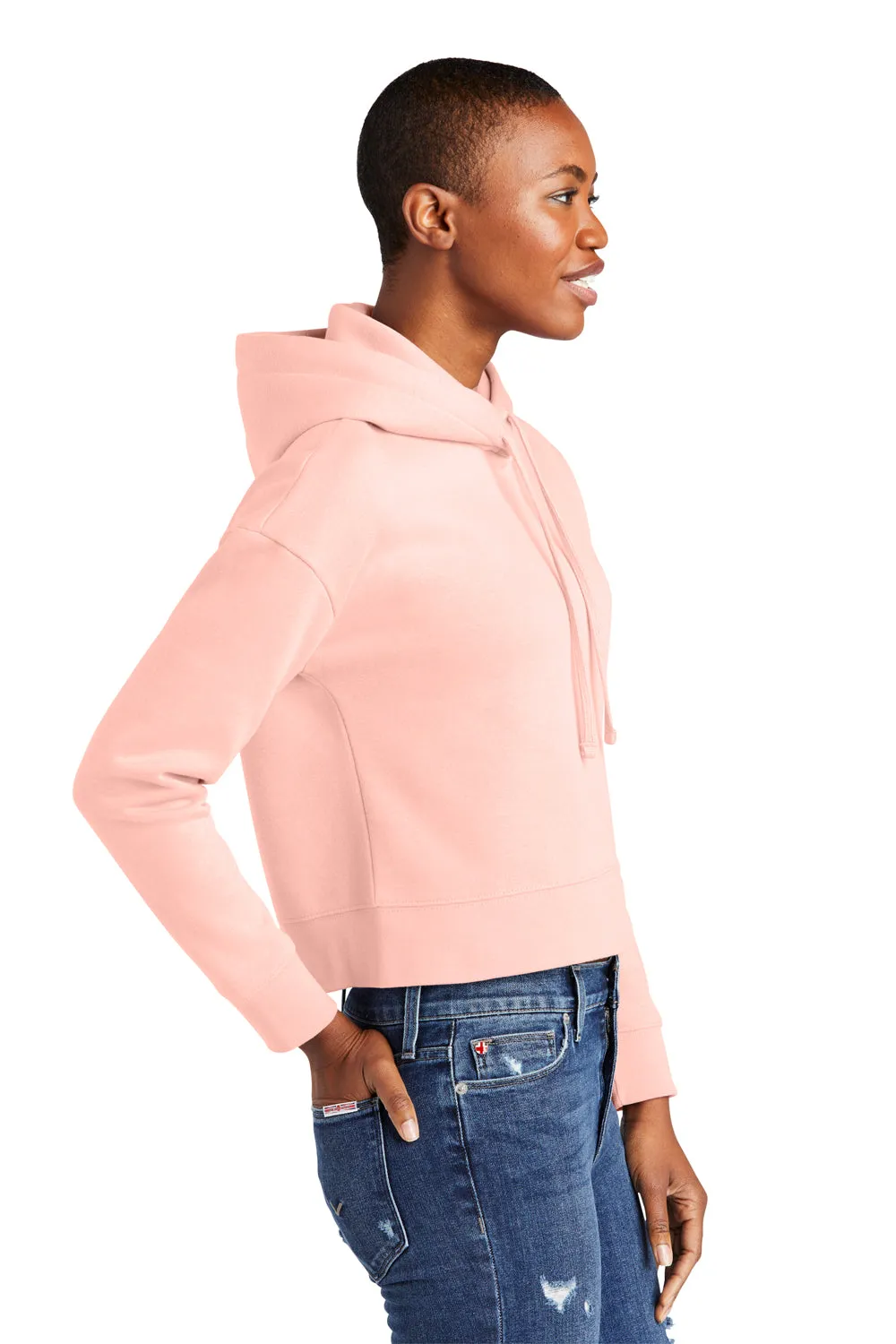 District Womens V.I.T. Fleece Hooded Sweatshirt Hoodie - Rosewater Pink  Buy new Clothing District