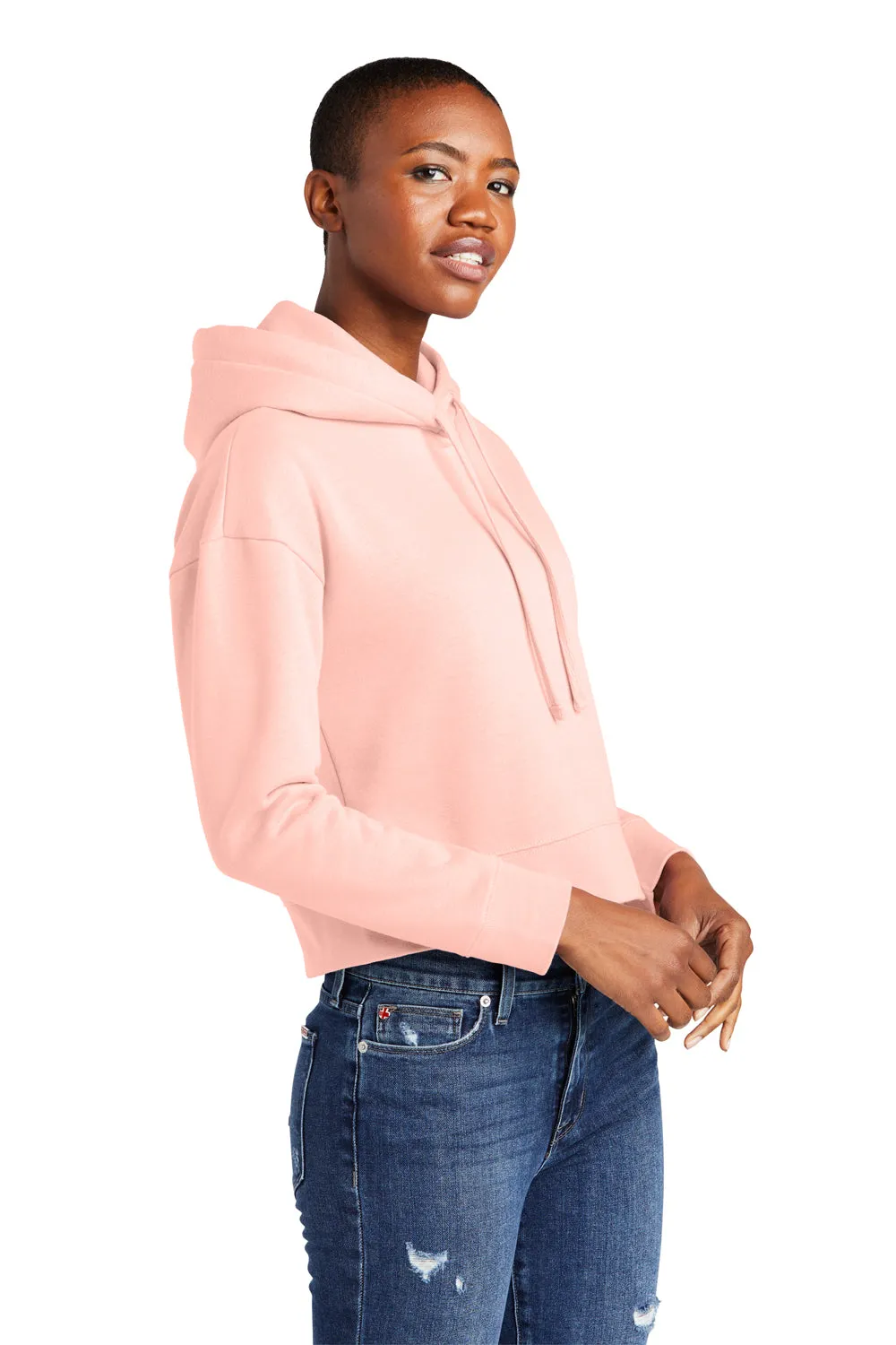 District Womens V.I.T. Fleece Hooded Sweatshirt Hoodie - Rosewater Pink  Buy new Clothing District