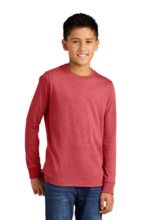 District Youth Perfect Tri Long Sleeve Crewneck T-Shirt - Red Frost  Buy new Clothing District