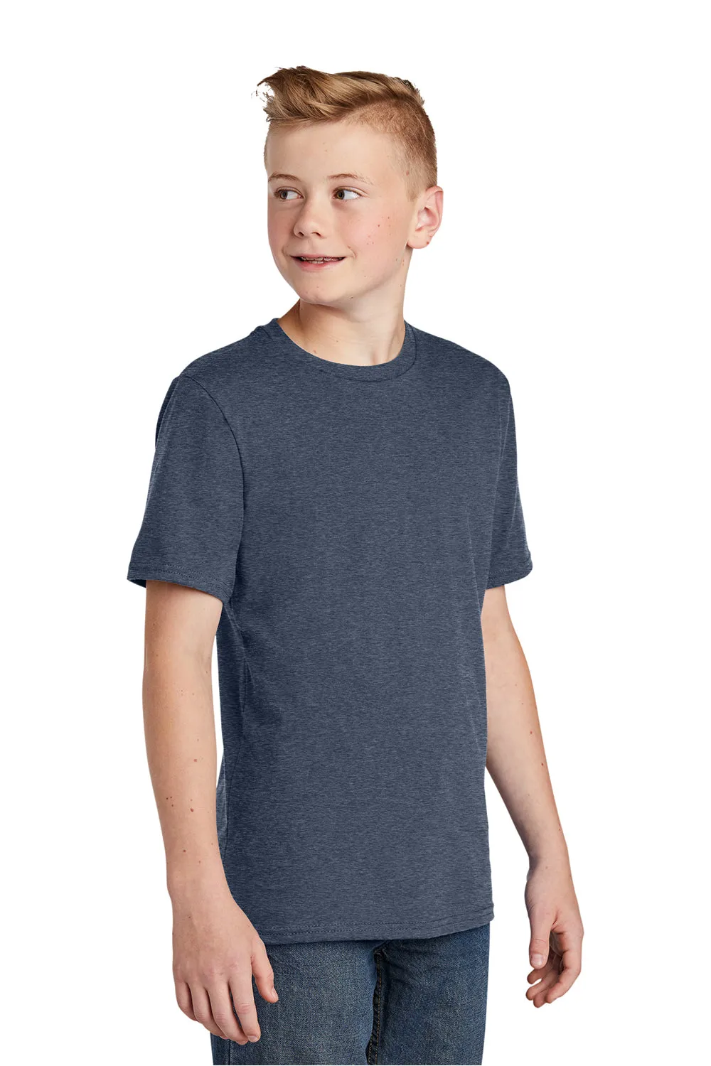 District Youth Very Important Short Sleeve Crewneck T-Shirt - Heather Navy Blue  Buy new Clothing District
