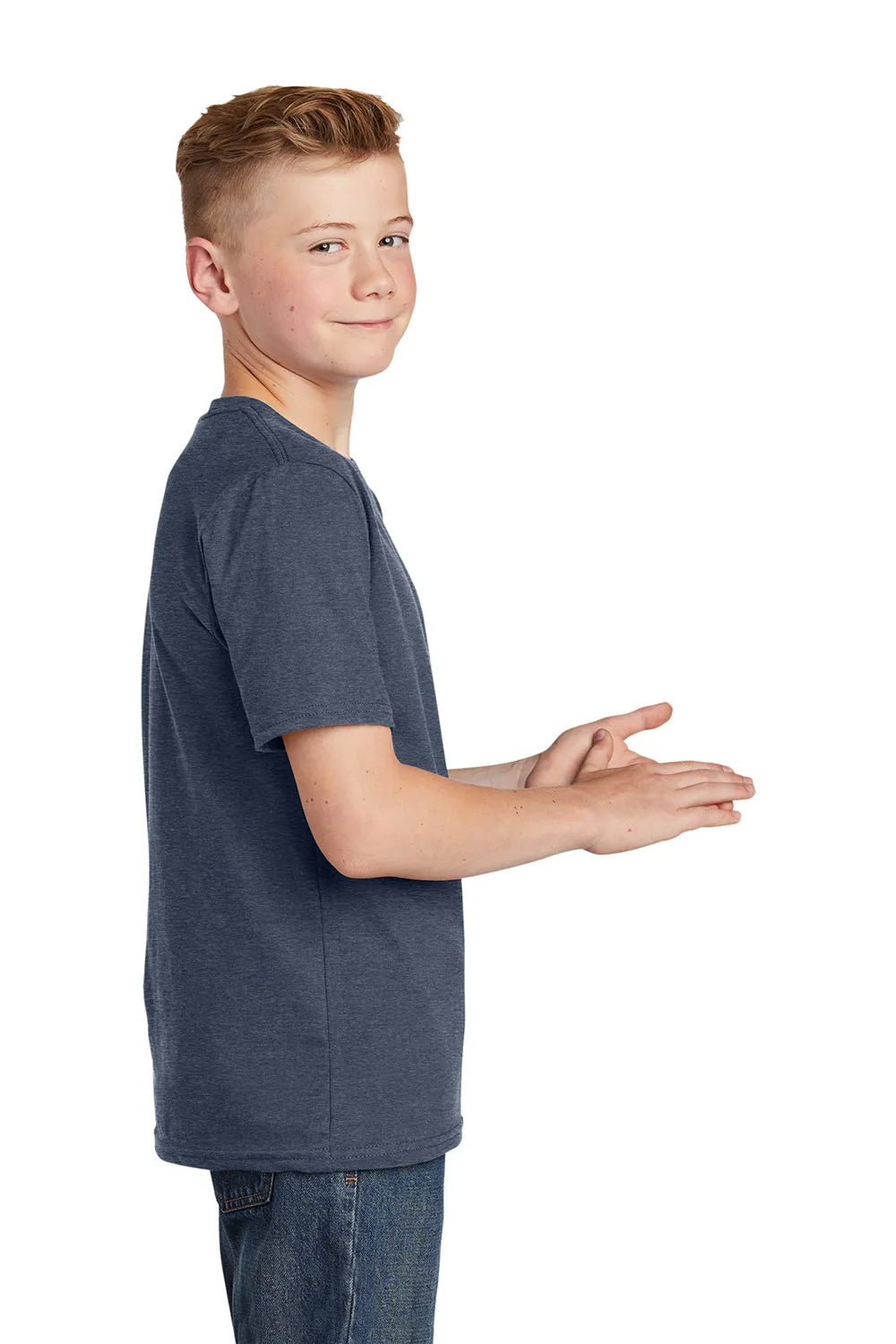 District Youth Very Important Short Sleeve Crewneck T-Shirt - Heather Navy Blue  Buy new Clothing District