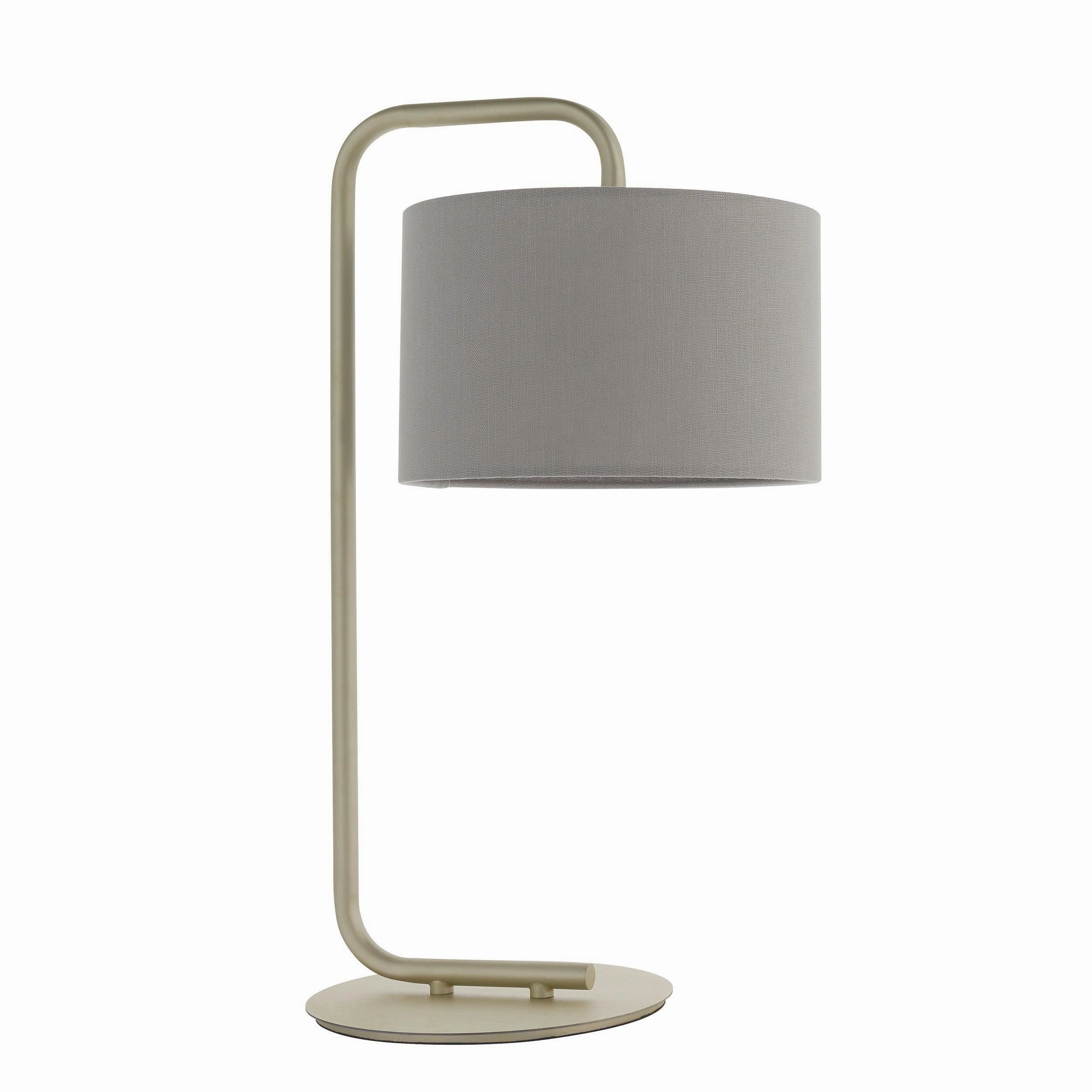 Dorset Gold Table Lamp - Slate Grey 23cm Shade