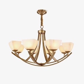Dover Brass Chandelier minimalist reading light