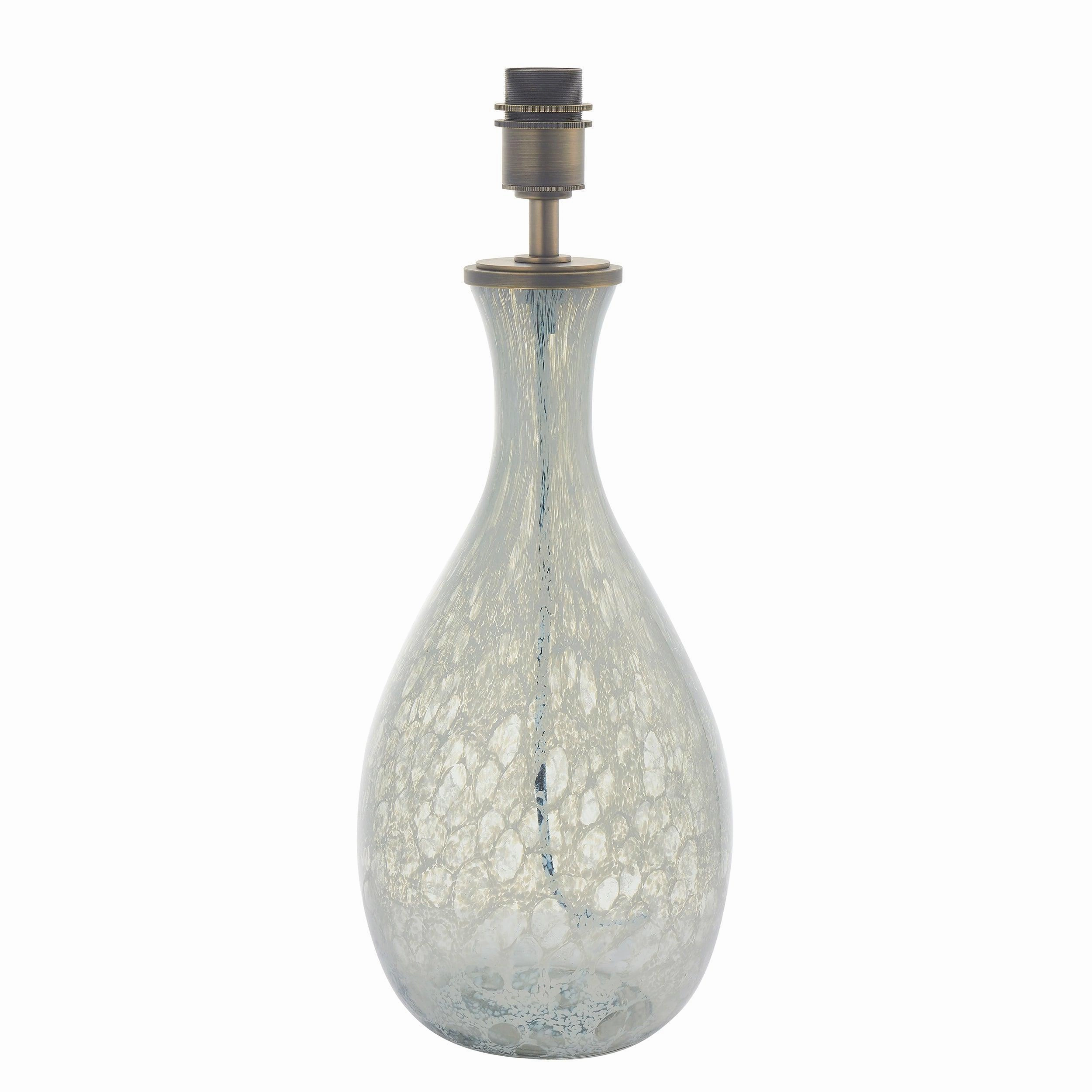 Drandle Large White & Grey Glass Table Lamp Base energy-saving LED light