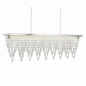 Drape LED Polished Chrome & Crystal Ceiling Bar Searchlight soft glow ceiling light