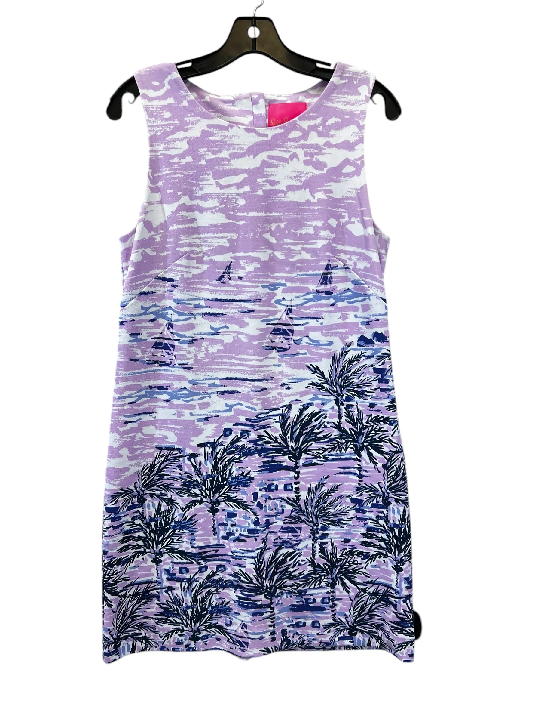 Dress Casual Midi By Lilly Pulitzer In Purple & White, Size: M
