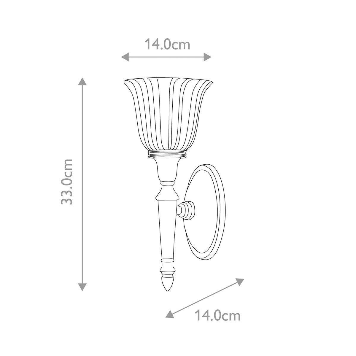 Dryden Polished NIckel Bathroom Wall Light