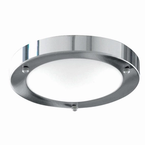 Dublin Bathroom Chrome Flush Ceiling Light - 31cm ambient ceiling fixture