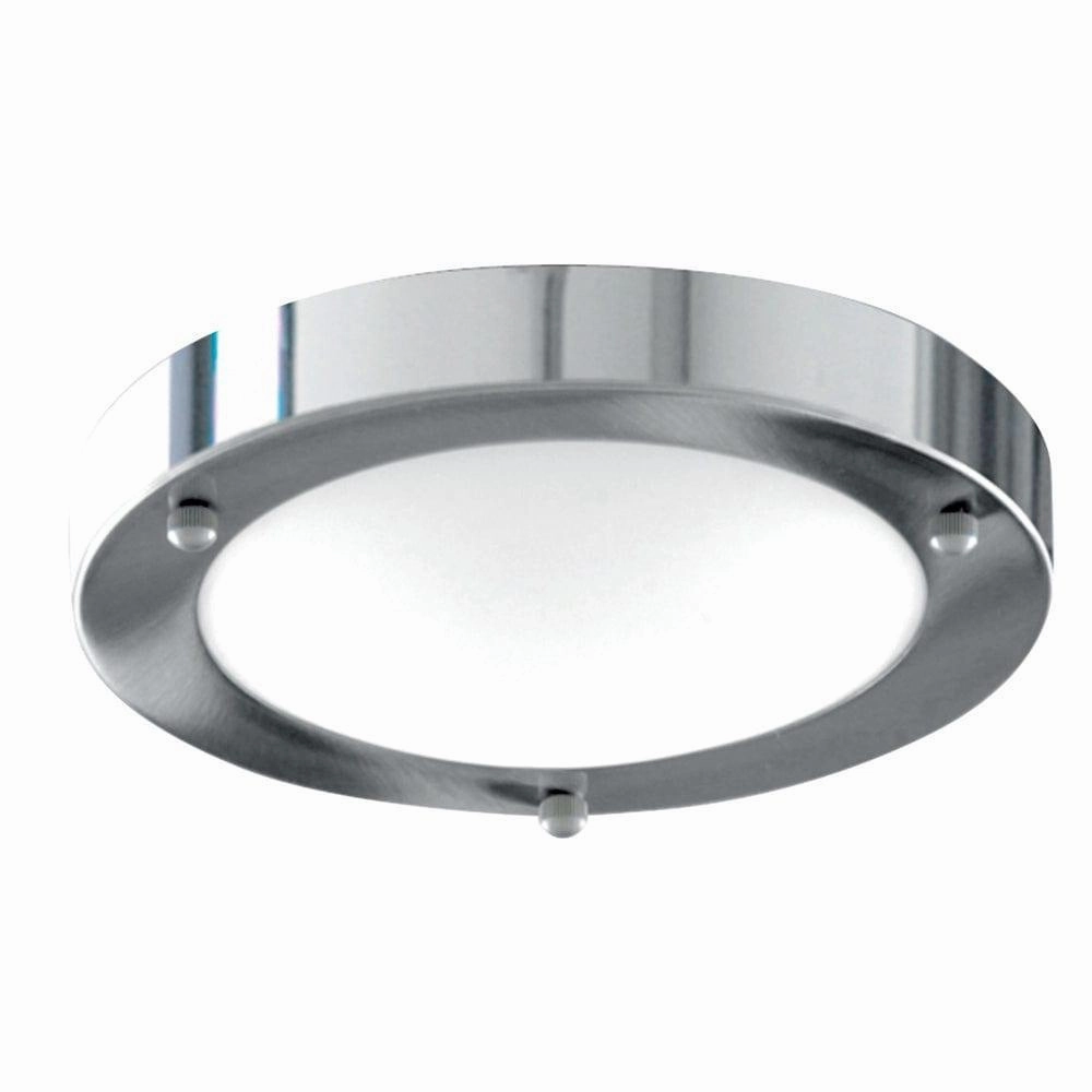 Dublin Bathroom Chrome Flush Ceiling Light - 31cm ambient ceiling fixture