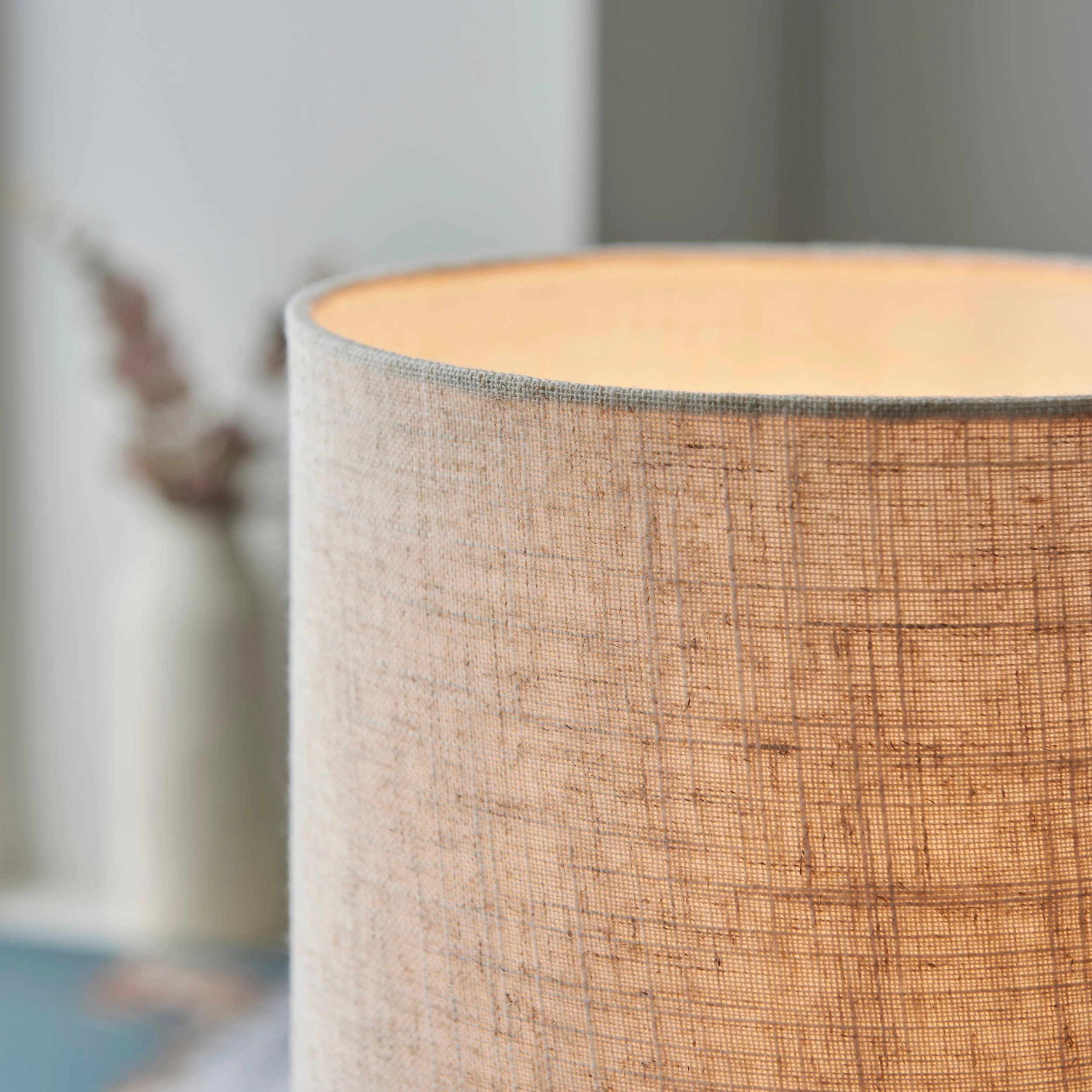 Durban 1 Light Wooden Base Table Lamp With Linen Shade