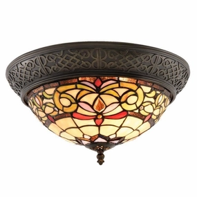 Durham Flush Tiffany Ceiling Light - Tiffany Lighting Direct recessed ceiling spot lamp