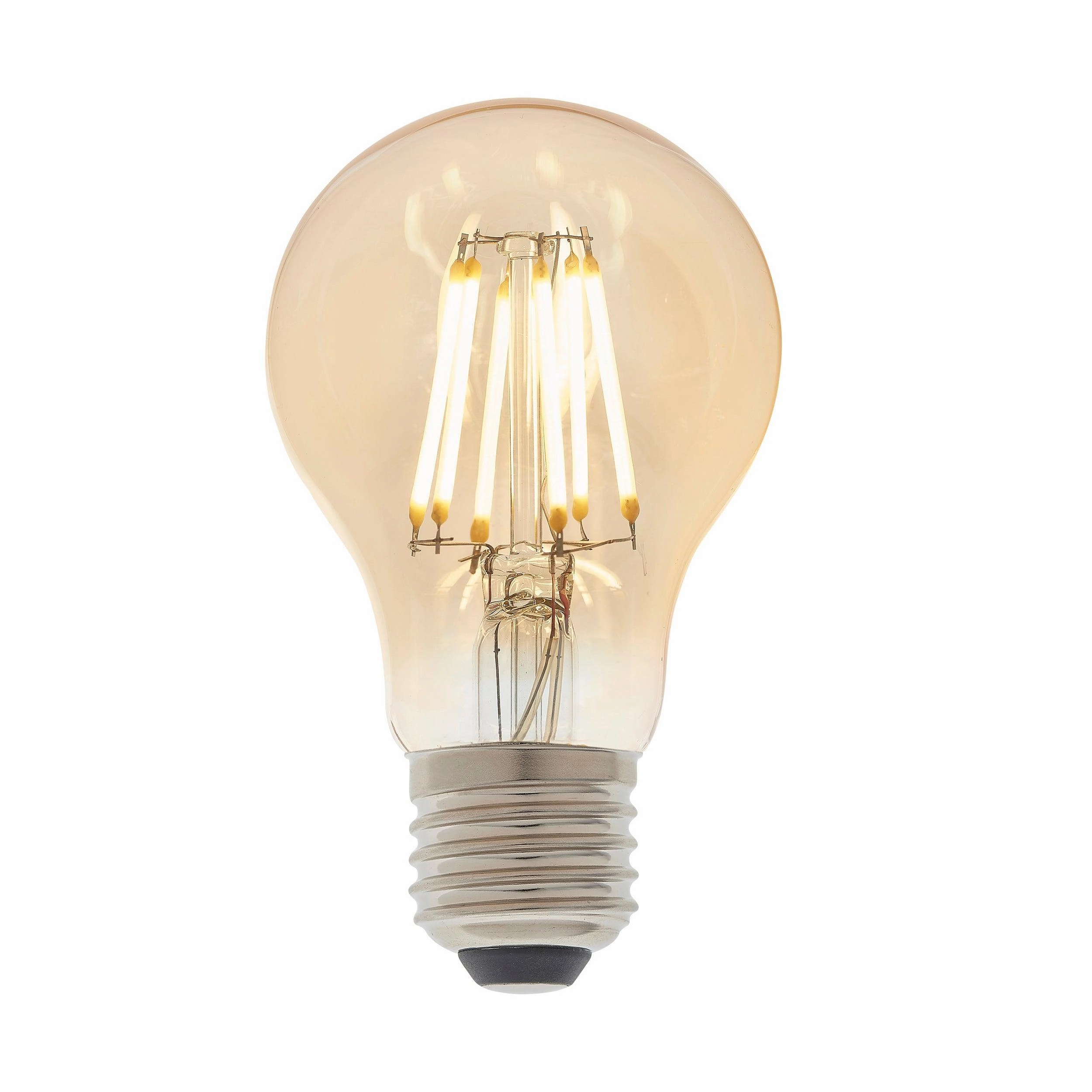 E27 Amber Tinted LED Filament GLS Dimmable 6w Light Bulb contemporary ceiling fixture