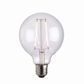 E27 Globe Filament 2w LED Dimmable Light Bulb - 95mm Dia contemporary ceiling fixture