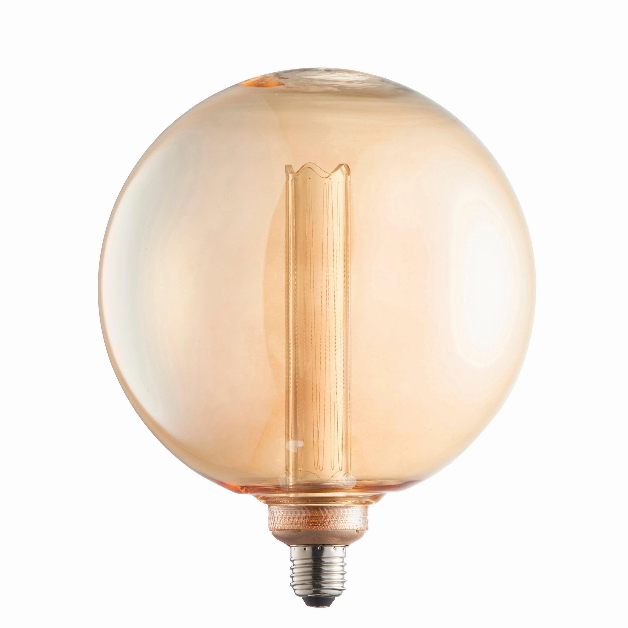 E27 Globe Internal Cylinder Amber LED 2.8w Light Bulb - 200mm