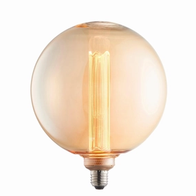 E27 Globe Internal Cylinder Amber LED 2.8w Light Bulb - 200mm contemporary ceiling fixture