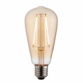 E27 LED 2w Decorative Filament Amber Pear Light Bulb contemporary ceiling fixture