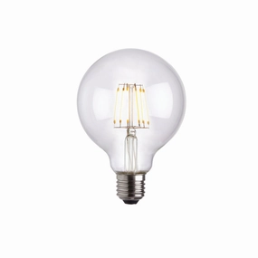 E27 LED 95mm Dia Globe Filament Dimmable 6w Light Bulb contemporary ceiling fixture