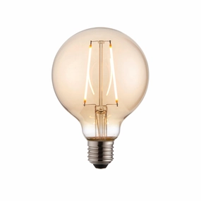 E27 LED Amber Tinted Globe Filament 2w Light Bulb contemporary ceiling fixture