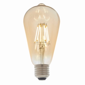 E27 LED Filament Amber Pear Shaped Dimmable 6w Light Bulb contemporary ceiling fixture